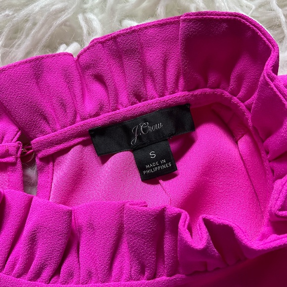 J Crew Long-sleeve Ruffleneck Top In 365 Crepe - Picture 3 of 5